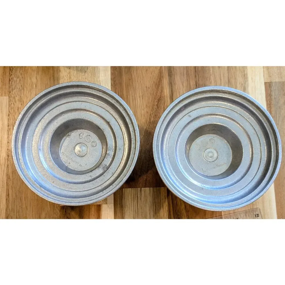 Vintage Wilton Armetale Pewter Pedestal Pillar Candle Holders Pair 5